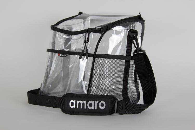 V.2 Amaro Delux 0.5mm Clear Lunch Bag for Adult With Removable insert - 8"W x 9.5"H x 9.75"L (MEDIUM)