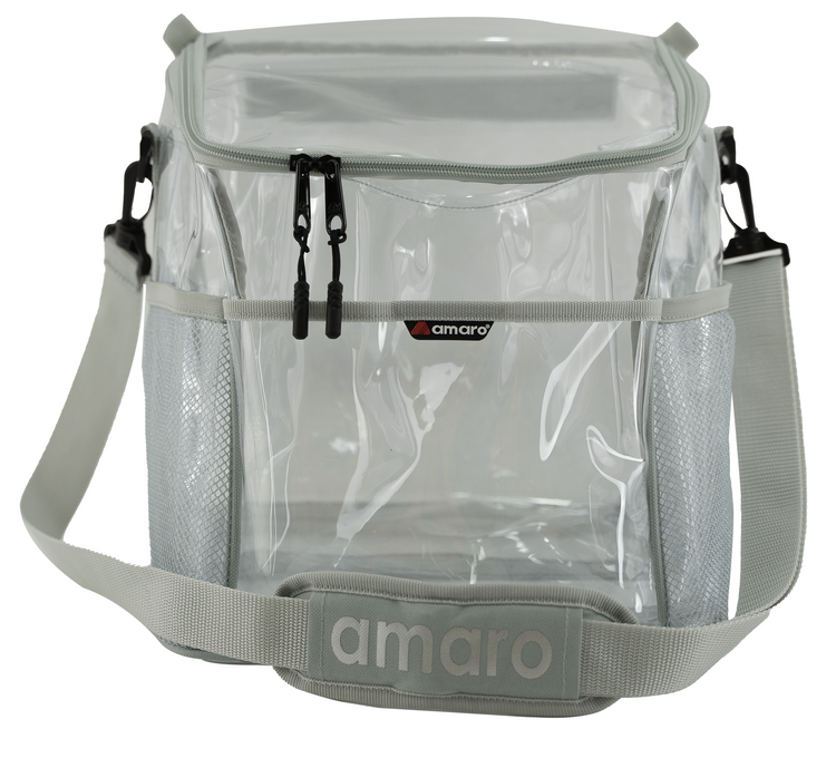 V.2 Amaro Delux 0.5mm Clear Lunch Bag for Adult With Removable insert - 8"W x 9.5"H x 9.75"L (MEDIUM)