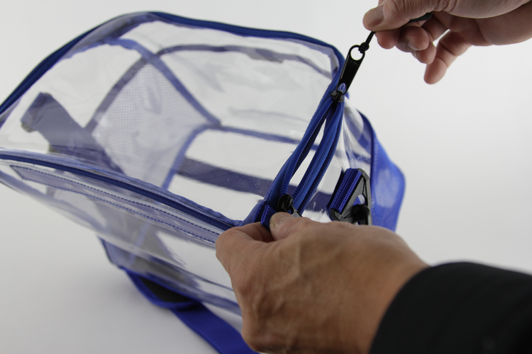 V.2 Amaro Delux 0.5mm Clear Lunch Bag for Adult With Removable insert - 9"W x 11"H x 10.5"L, (LARGE)