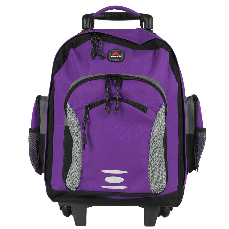 Amaro Academy Rolling Backpack | School Bags With Wheels | Wheel Bag For School