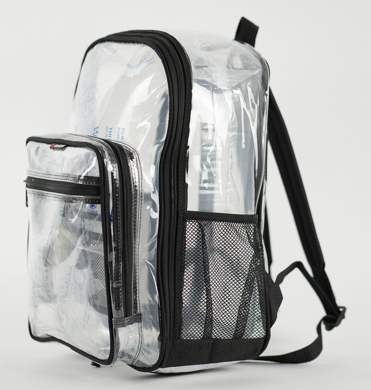 Amaro Rugged Transparent Clear See-Through Backpack