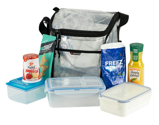Amaro Clear Lunch Bag with Adjustable Strap & Removable Storage Insert